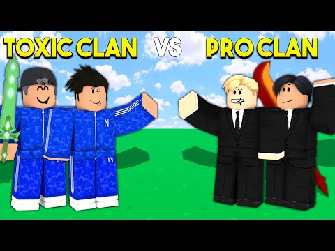 TOXIC Clan vs PRO Clan.. (Roblox Bedwars)