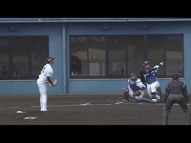 【春季キャンプ紅白戦】ライオンズ・渡部健人 先制のタイムリーヒット!!  2023年2月18日 埼玉西武ライオンズ