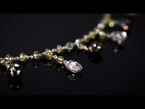 Riviere Multi-color Briolette Diamond Necklace