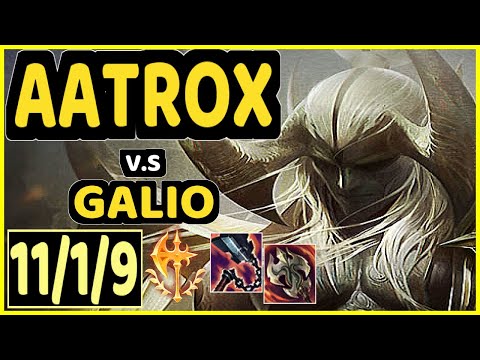 SERTUSS (AATROX) vs GALIO - 11/1/9 KDA MID CHALLENGER GAMEPLAY - EUW