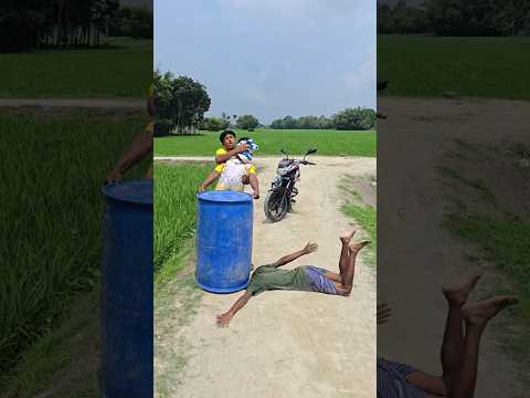 The motorbike jumped in front of it and ran away.400#funy