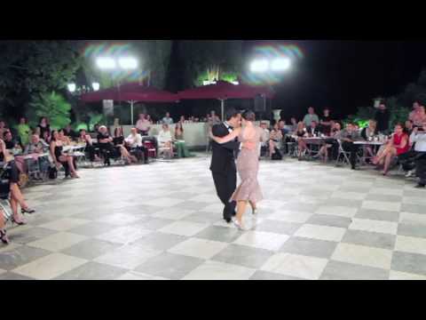  Pablo Moyano  and  Natalia Cristobal Rivé  are  dancing  to  "  Mozo Guapo  "  by  Alberto Castillo  at  Todos Tango Festival  in  2016