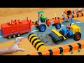 DIY Road Repair Project Using Homemade Road Roller Tractor Real Speed Bump Experiment