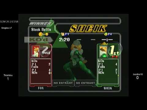 GCM 20 SSBM - HoG | Tiramisu (Fox) vs. bonfire10 (Sheik) - Melee LF