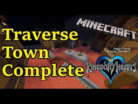 Prof. Pee Wee - Minecraft Kingdom Hearts Traverse Town Build COMPLETE Tour (Adventure Map)