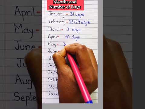Months and number of Days || Months and Days #month #shortvideo #shortfeed #viral  #educationden