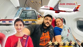 Upgraded AIR INDIA journey with Mummy || our Experience? & Airplane food Review