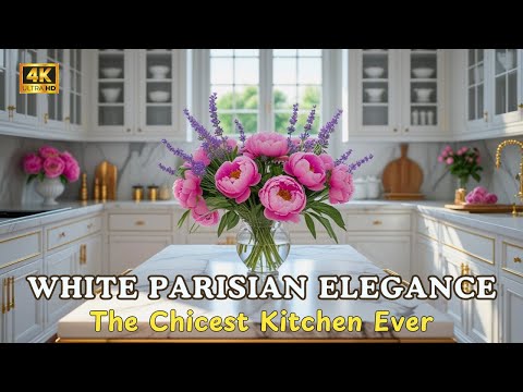 Discover Ultimate Elegance: Modern & Chic Parisian Kitchen Design with Timeless White Minimalism