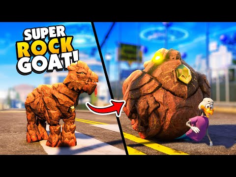 Super ROCK GOAT Can Transform Into a CRUSHING BOULDER In Goat Simulator 3