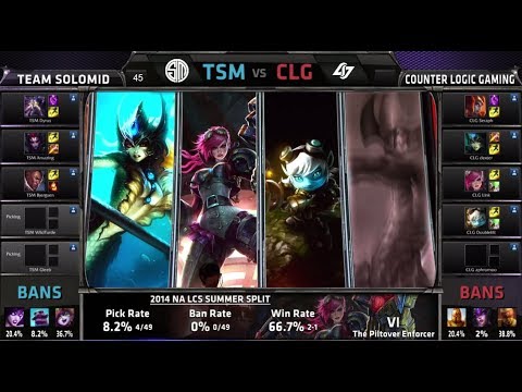 Team Solomid vs Counter Logic Gaming | S4 NA LCS Summer split 2014 W6D1 | TSM vs CLG G1 Full game HD