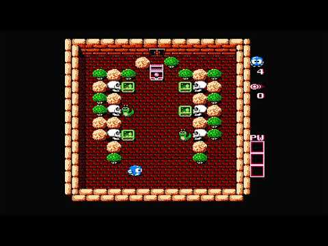 NES  - Adventures of Lolo 2 - Floor 2 (All levels) - Gameplay