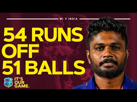 Sanju Samson's First ODI Half-Century For India | 54 Runs Off 51 Balls | West Indies v India