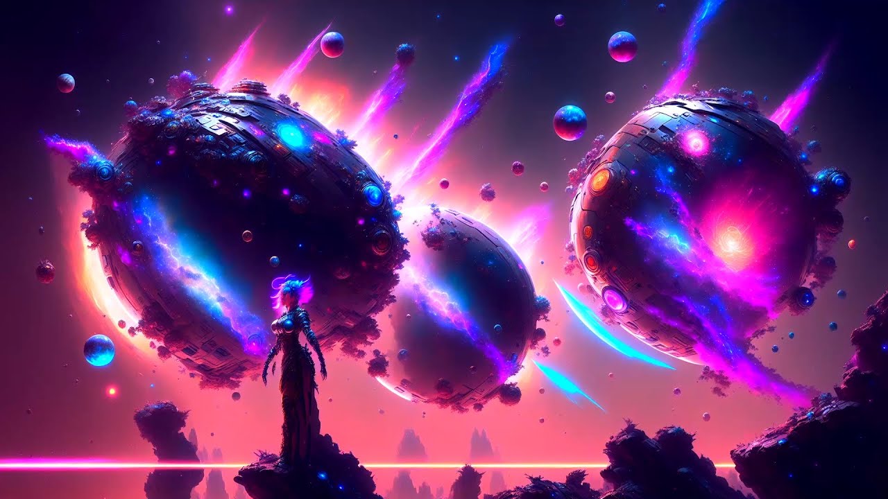 Ai Art Video Abstract Sci-Fi Space Animation Background ( No Sound) - Long Animation Loop, Ai Artist