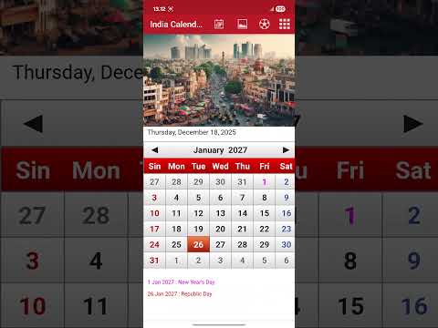 India Calendar 2026