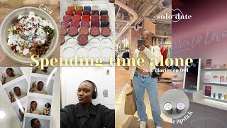 solo dairies♡‧₊NYC VLOG: TOOK MYSELF ON A DATE ( created my lipstick) , SHOPPING, ALONE TIME + MORE