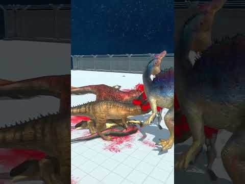 random team #14 vs carnivore dinosaur #simulator #dinosaur #arbs #gameplay #battle