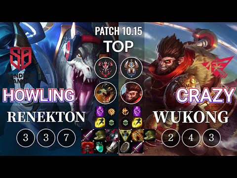 SB Howling Renekton vs RW Crazy Wukong Top - KR Patch 10.15