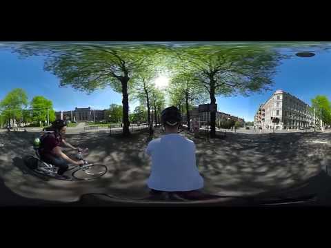 Kom närmare studentlivet i Göteborg - Cykla på Vasagatan. 360 video