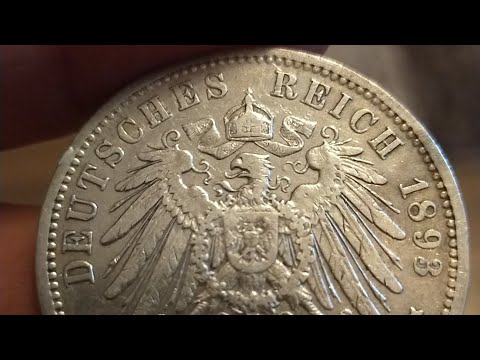 Meine älteste Silbermünze aus meiner Sammlung 5 Mark Deutsches Kaiserreich 1893 🇩🇪