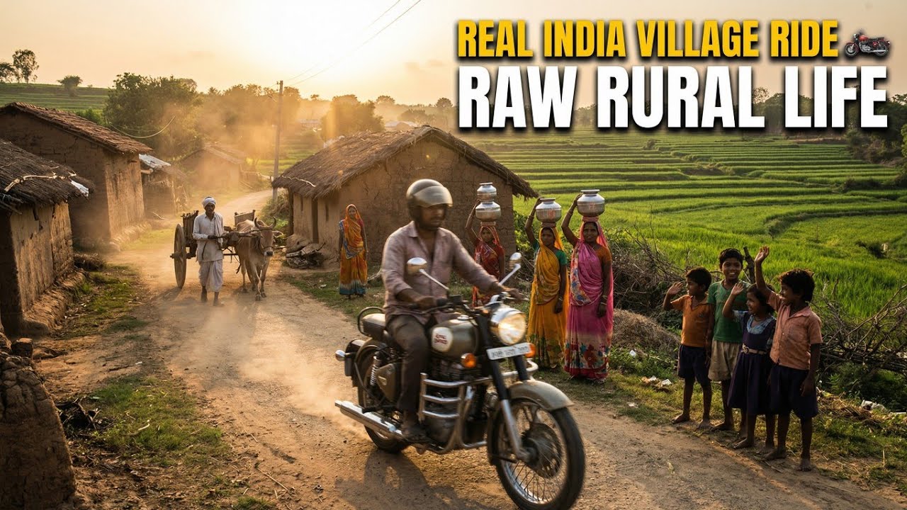 Real India Village Ride 🏍️ | Farming, Roads, People & Rural Lifestyle