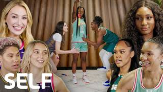Pro Basketball Players Compete in an Arcade Battle (Paige Bueckers, Alyssa Thomas & More) | SELF