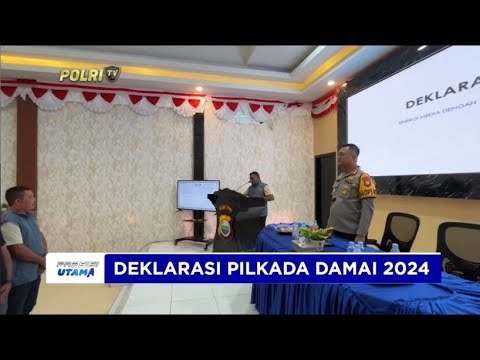 POLRES HALMAHERA TIMUR GELAR DEKLARASI PILKADA DAMAI BERSAMA MEDIA