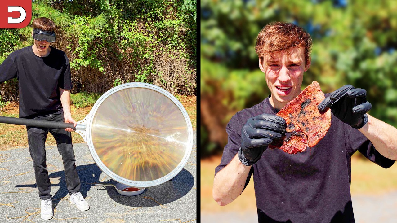 Cooking Steak With A Magnifying Glass
