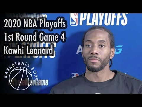[NBA Game4] Kawhi Leonard Post-Game Press Conference, LAC vs DAL, August 23, 2020