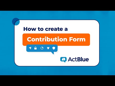 How to Create a Contribution Form