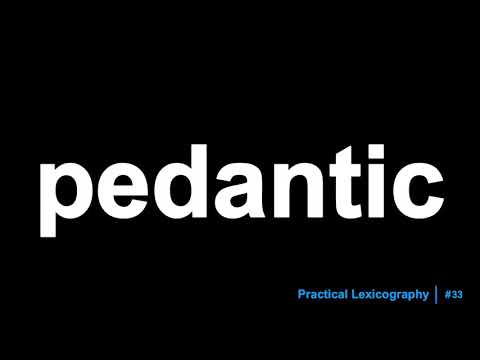 Pedantic Definition