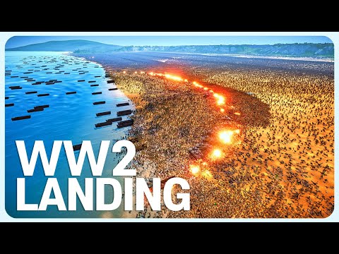 WW2 Soldiers Landing vs Evil ARMY - Ultimate Epic Battle Simulator 2 UEBS 2 (4K)