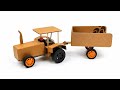 How To Make A Cardboard Tractor With Trailer DIY Tractor UsingDC Motor Amazing Cardboard Project