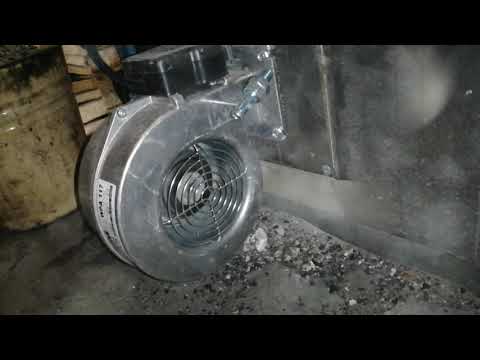 Установка автоматики 'Inter Electronics IE-24n' с вентилятором 'WPA 117' на котёл Buderus