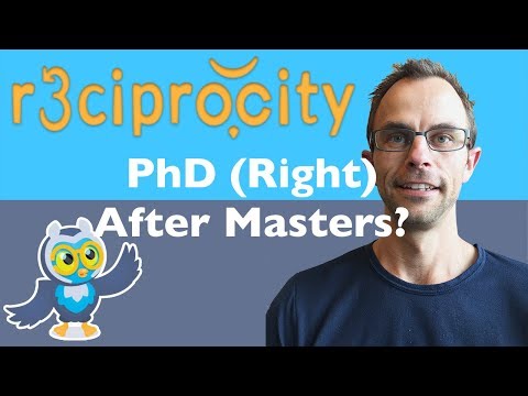 PhD Right After Masters?: Or, Should You Work First Than Do A PhD? Doing A PhD In Innovation. Video