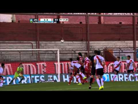 Tapada magnífica de Barovero.Argentinos 0 River 0.Fecha 9.Primera División 2015.FPT