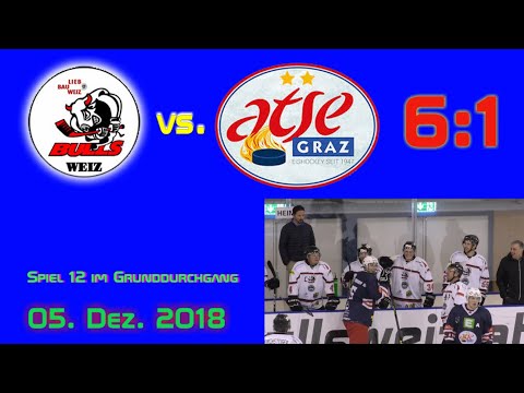 GPH Media - Bulls Weiz vs. Atse Graz 6:1  15. Dezember 2018  HD 1080p50fps
