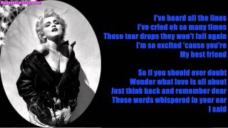 Madonna - True Blue (Lyrics On Screen)