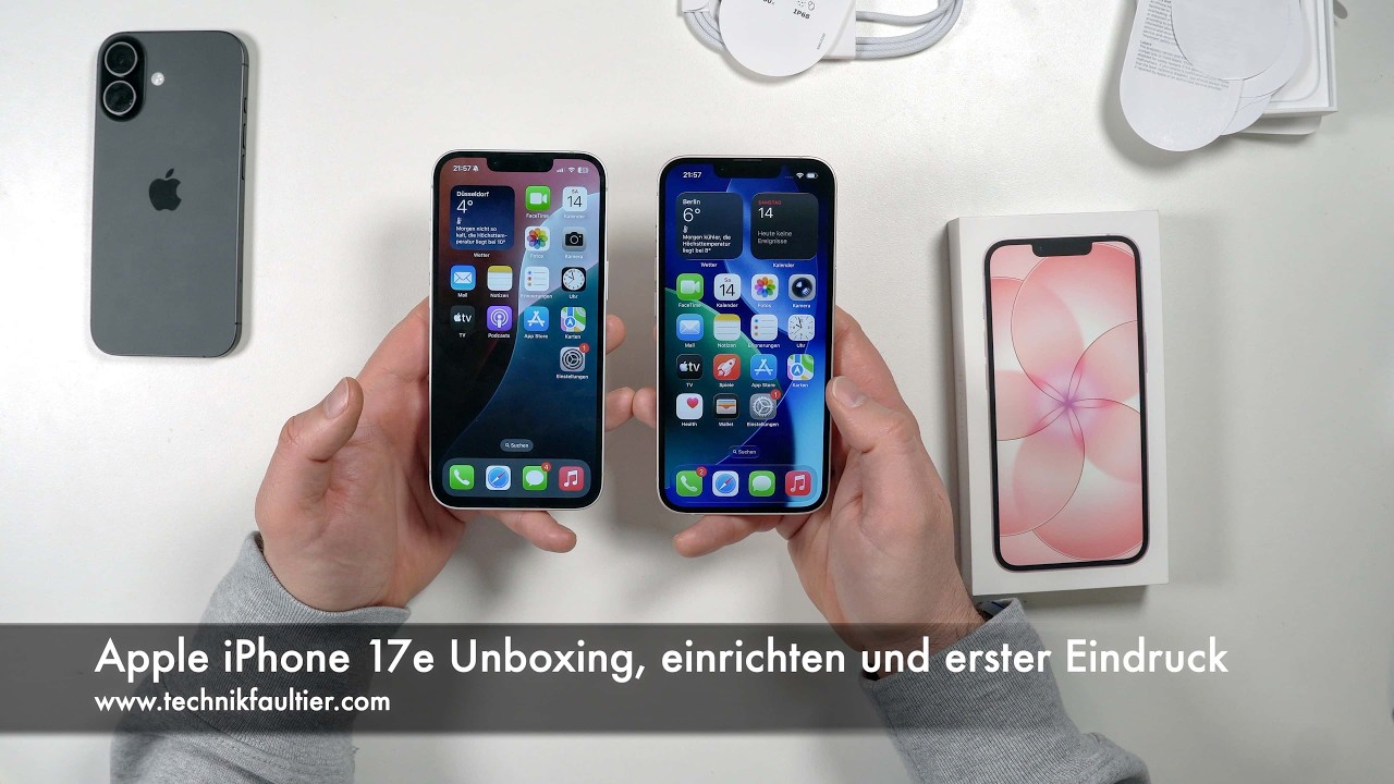Apple iPhone 17e Unboxing, einrichten und erster Eindruck