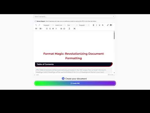 Format Magic video preview