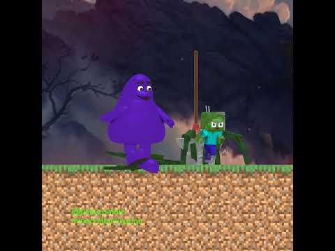 Let's Help Grimace Rescue His Son From Skibidi Toilet❤️ #minecraft #shorts #grimaceshake