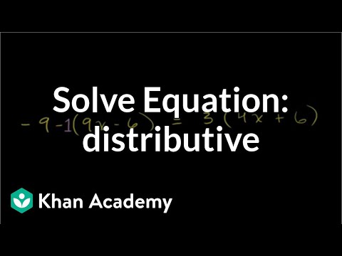 Solving Equations with the Distributive Property
