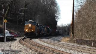 preview picture of video 'CSX Trains Through Harpers Ferry 3/22/2014'