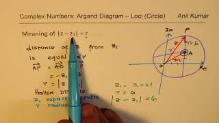Complex  Numbers Loci Circle Argand Diagrams A Level GCSE IB Math