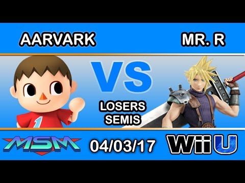 MSM 92 - BSD | Aarvark (Villager) Vs. eLv | Mr. R (Cloud) Losers Semis - Smash Wii U