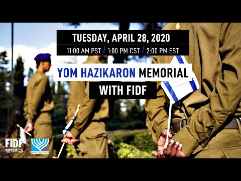 Yom HaZikaron Memorial with FIDF