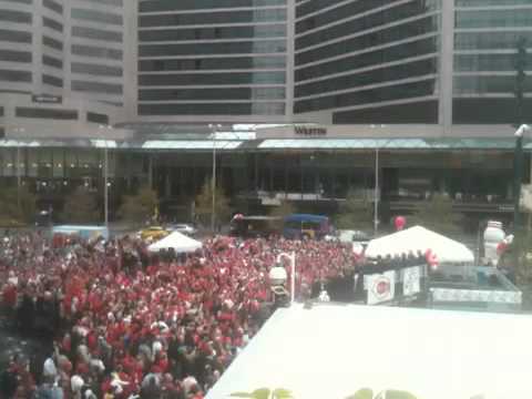 Cincinnati Reds Rally on Fountain Square October 4th 2010