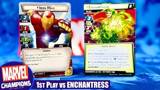 Marvel Champions first play vs Enchantress  |  Limited Card Pool of Core Set plus Waves 8 & 9