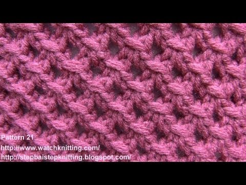 Pattern 21 – Lattice Eyelet Stitch