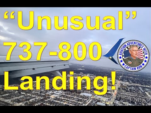 Unusual 737 800 Landing at O'Hare Airport   HD 720p