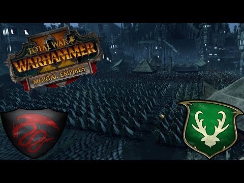Total War  WARHAMMER II - Siege Battle - Vampire Counts + Wood Elves vs AI Bots! With SirWatson